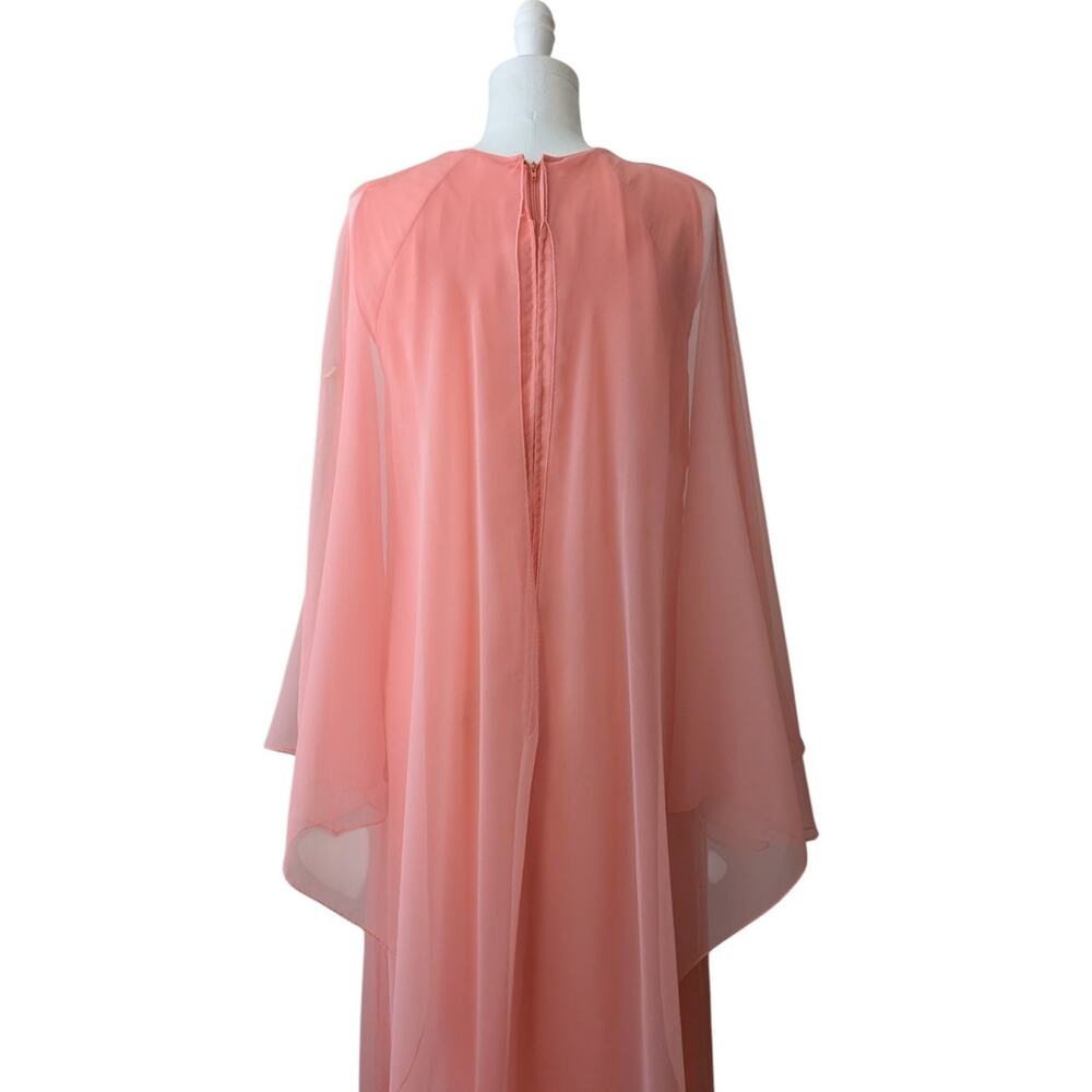 Albert Capraro Vintage 1970s Capelet Maxi Dress - Picture 4 of 10